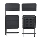 كرسي قابل للطي - أسود